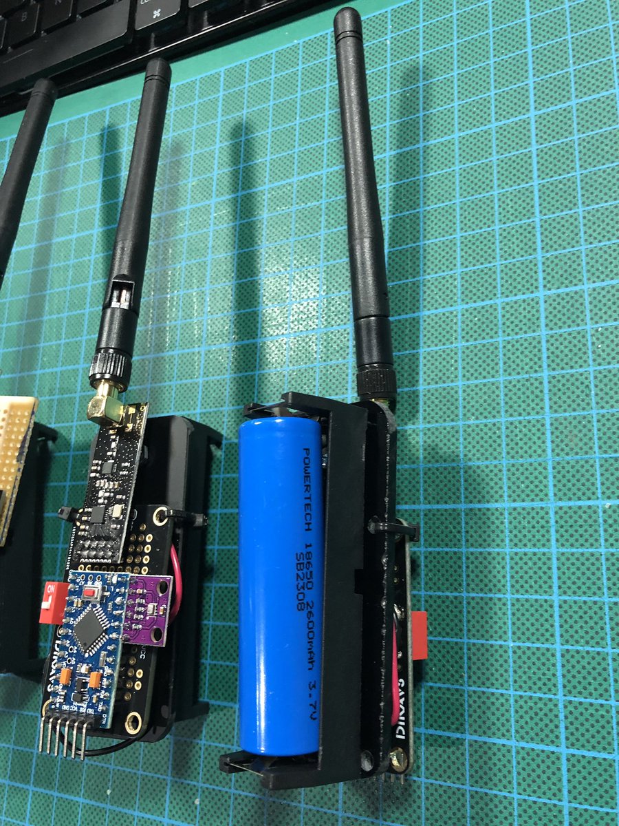 My weekend project moving from breadboard testing to a prototype for my low power remote sensors, designing a pcb would really help reduce the wiring on the back of these.