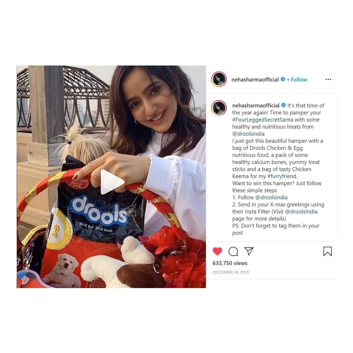 Sponso3's tweet photo. Campaign Snapshots!

Celebrities and their love for pets is quite known and followed by pet lovers on social media platforms. To tap this audience, Drools India, launched an influencer marketing campaign around Christmas last year.

#DroolsIndia #InfluencerMarketing #Sponso https://t.co/026dWW9HIR