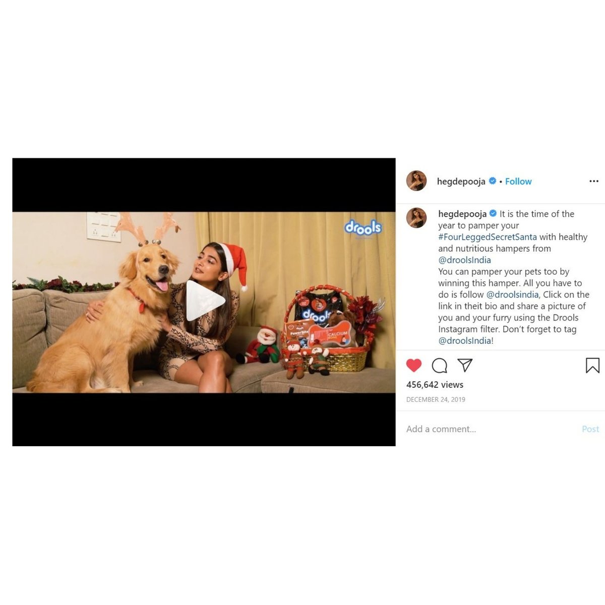 Sponso3's tweet photo. Campaign Snapshots!

Celebrities and their love for pets is quite known and followed by pet lovers on social media platforms. To tap this audience, Drools India, launched an influencer marketing campaign around Christmas last year.

#DroolsIndia #InfluencerMarketing #Sponso https://t.co/026dWW9HIR