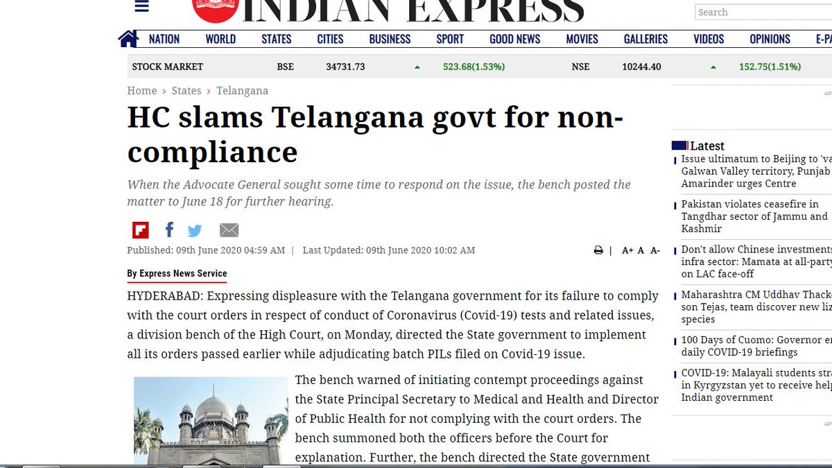 And a Daily Routine of Telangana Government - To get slams from High Court On Testings, HC should OrderRegarding Info HC Should OrderRegarding Dead or Alive - HC Should Intervene