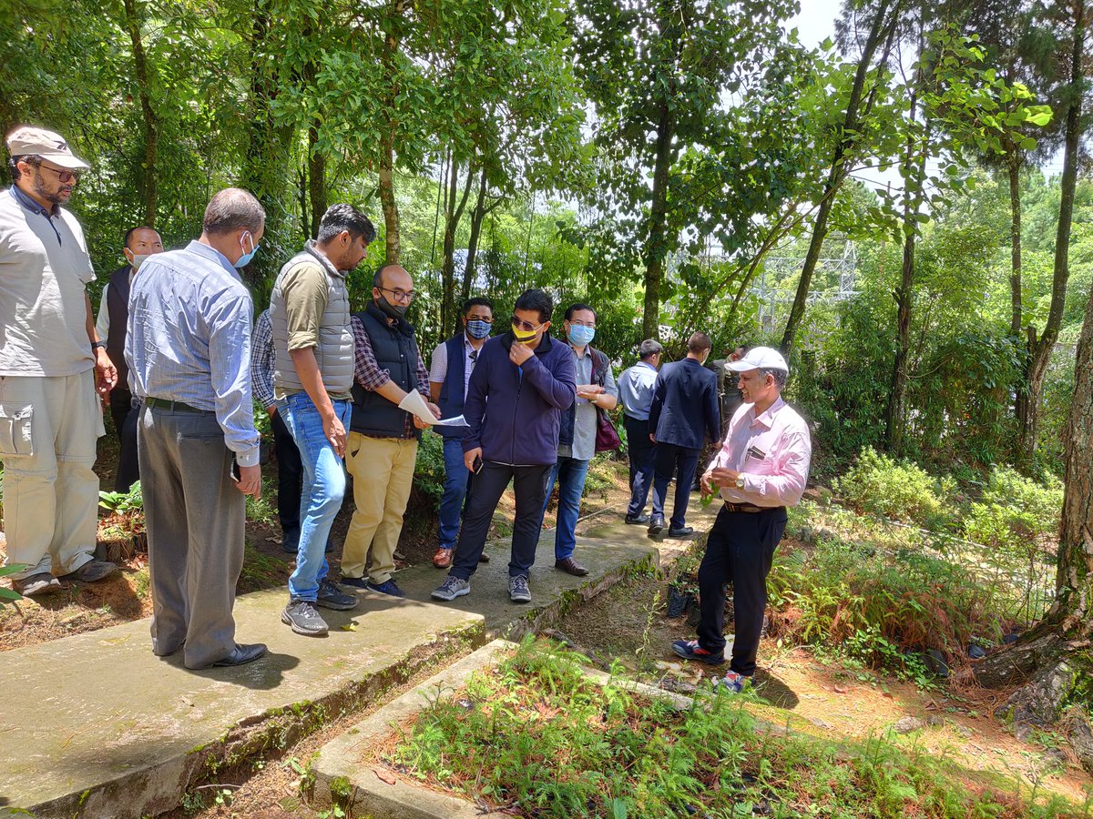 SangmaConrad's tweet photo. Inspected the potential termination point for the proposed Cable Car Project at Riat Laban Forest Nursery which falls under the Riat Laban Reserve Forest manged by the Forest Department. https://t.co/Y4yDJrYgDA