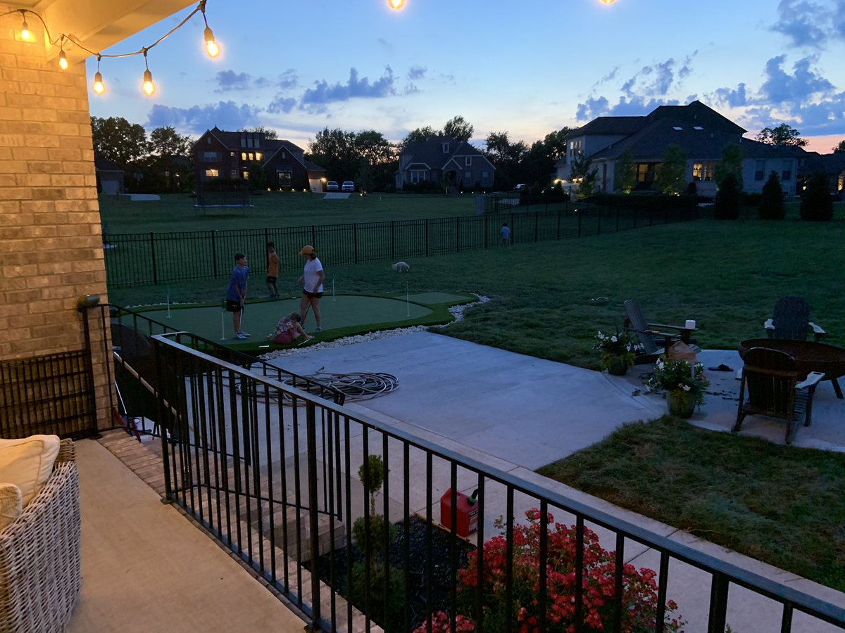 VOL_Chad's tweet image. We’ve spent hours on our new putting green already!  Thanks to @TurfEagle and @MartyMacPGAPro for the install. They were easy to work with. Highly recommend!!!