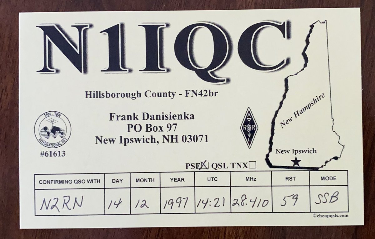 N2RN_Robert's tweet photo. Unexpected surprise in the mail today.  Gotta love those QSL cards. #hamradio #qslcards #ARRL https://t.co/xPo8zWe8iz