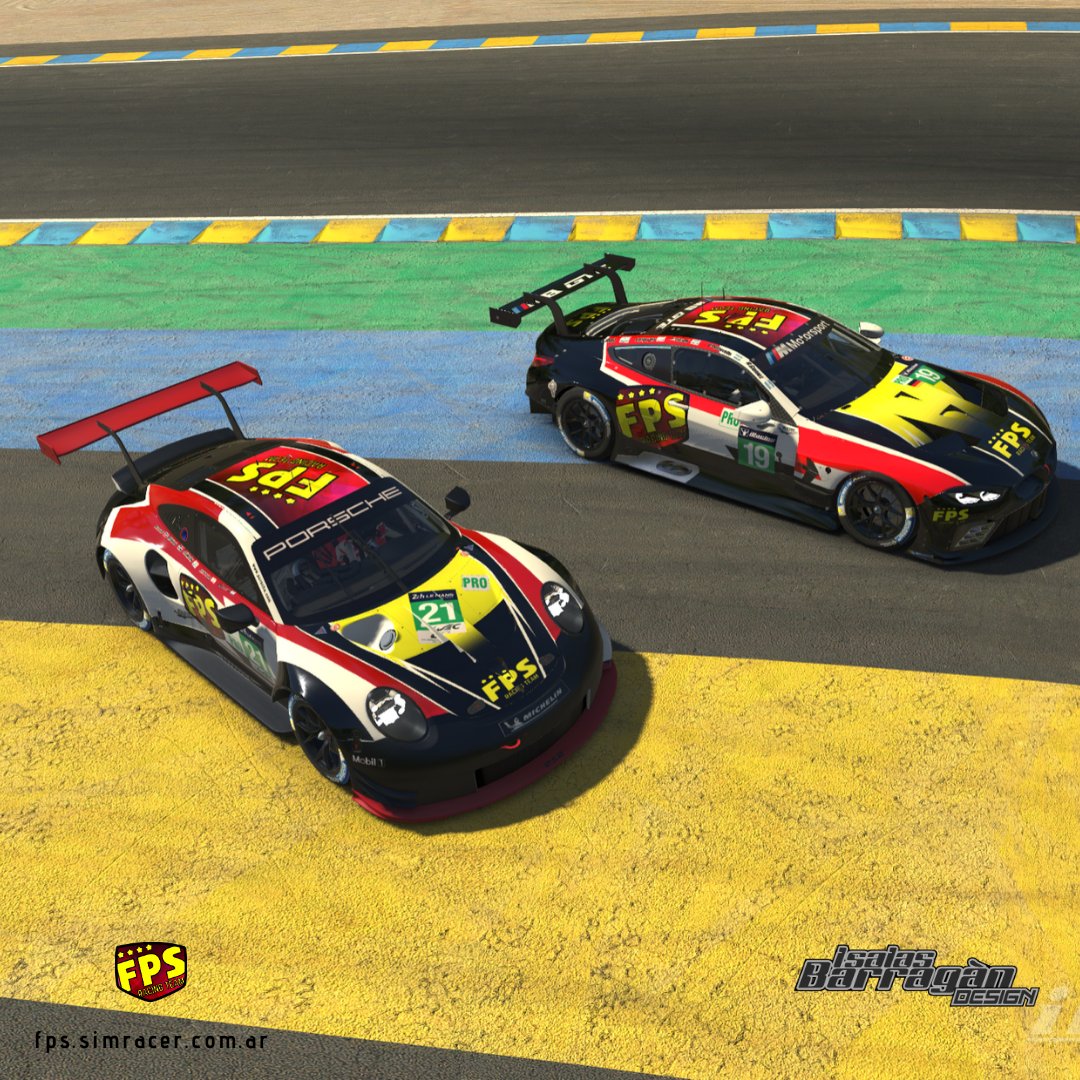 FPS_Racing_Team's tweet photo. Y aprovechando las #LeMans24 de @iRacing queremos presentar las nuevas skins oficiales de nuestro equipo.

Gracias a nuestro sponsor @IBDesignPaints.

Mañana sigue nuestras carreras en vivo:

🎦https://t.co/T2jzuJ3ikv
🎦https://t.co/9yTiZdMagv
🎦https://t.co/GJuWFvqdn2 https://t.co/vWXwiJGf4C