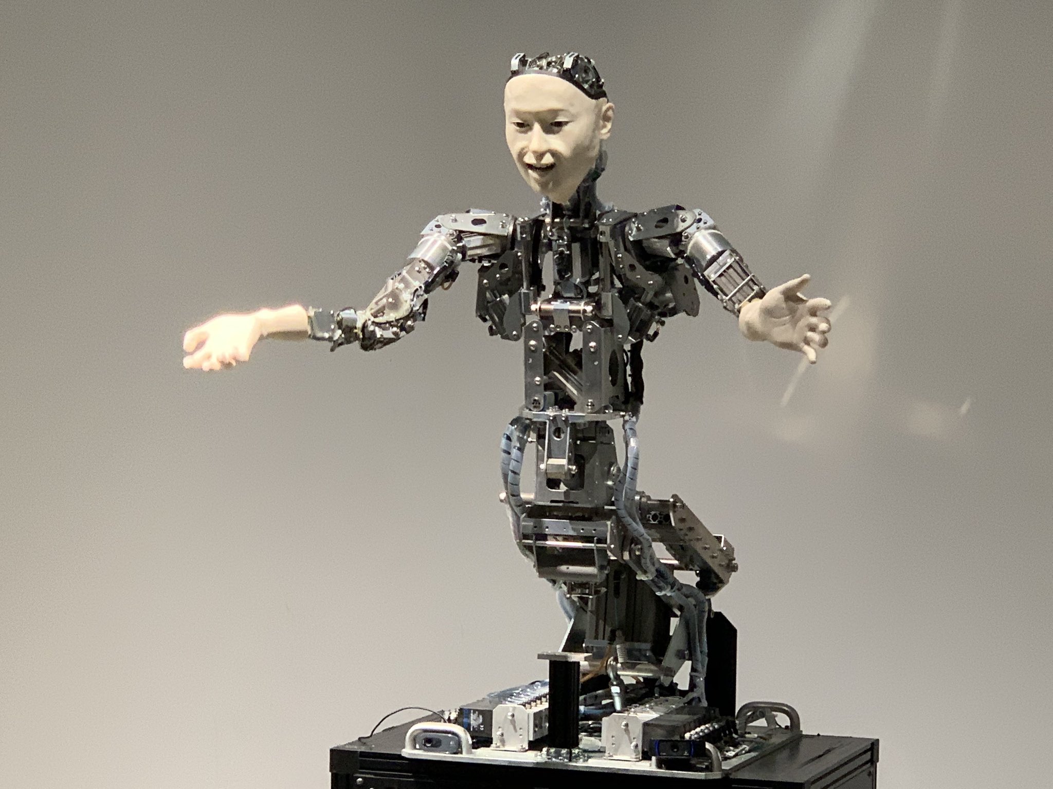 アリノママニ アート侯爵 コロナ自粛解除で再開したばかりの 日本科学未来館 ゆりかもめ テレコムセンター 下車 ロボット アンドロイド の中身 内臓 が見えるのですが 隣には全身に皮膚をまとった つまり人間そっくり な女性のアンドロイドが
