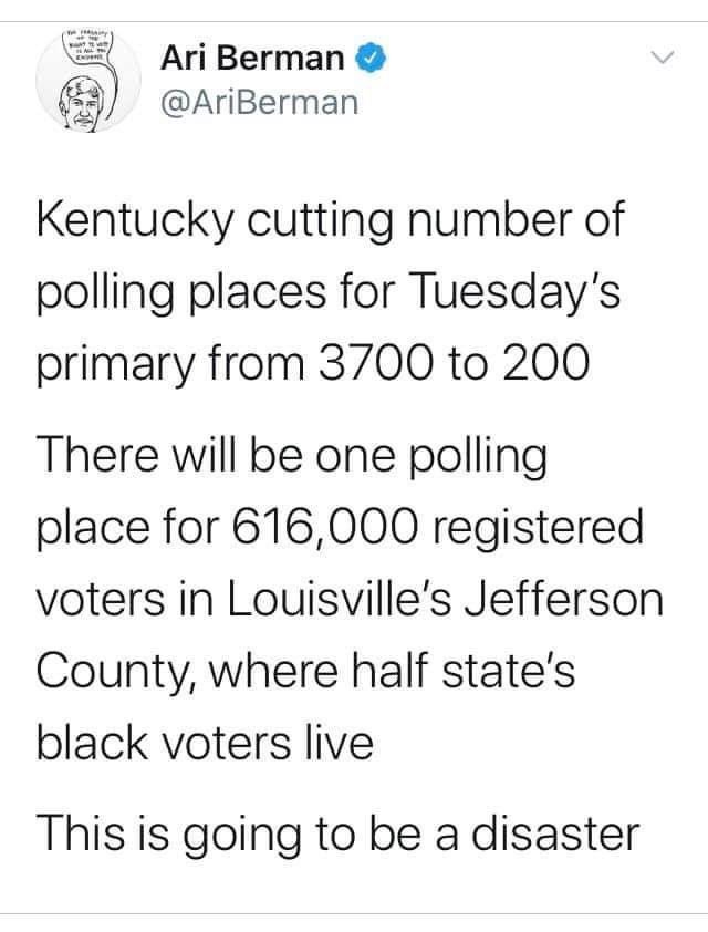 defeattrump270's tweet photo. Outrageous racism in KY https://t.co/5MK5off3Sg