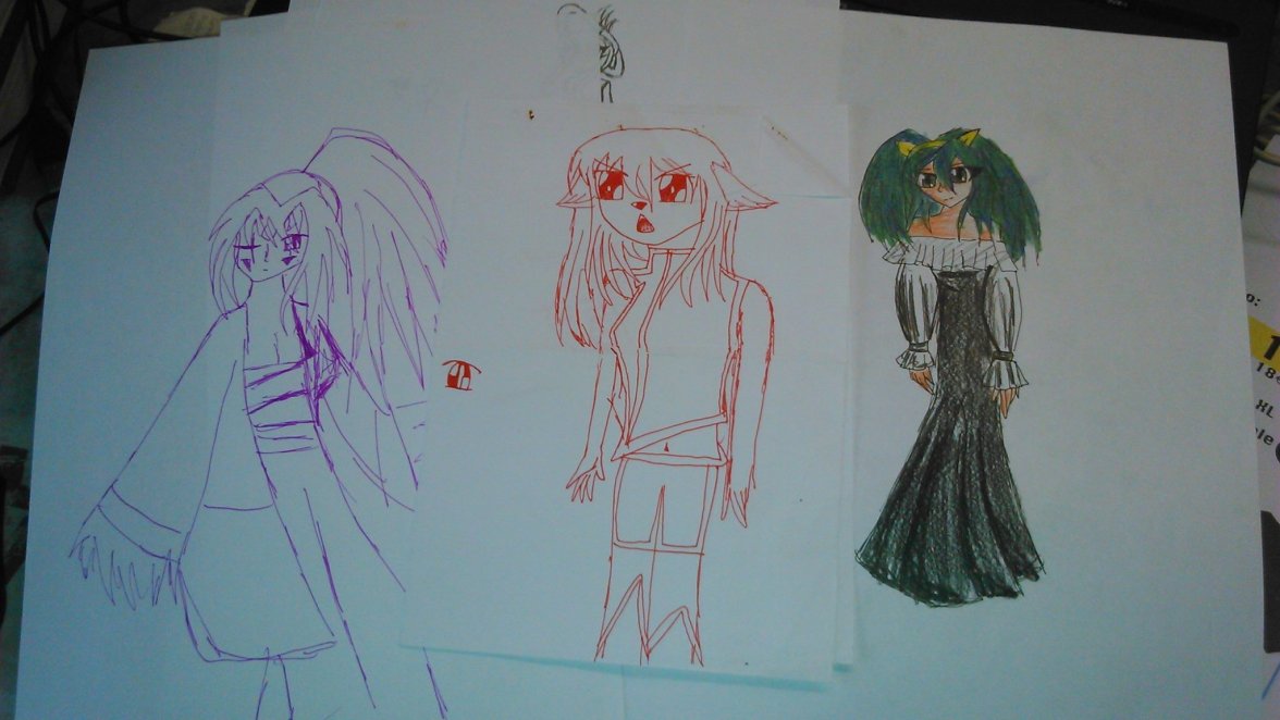 Cursed picture, just can recover this picture from some draws i made when i have 13-14 years, and now im laught soo much and see the evolution i have in 15 years later 