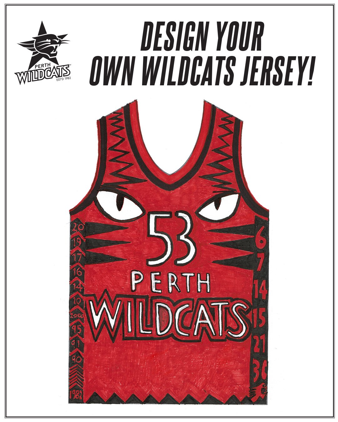 Wildcats basketball jersey design