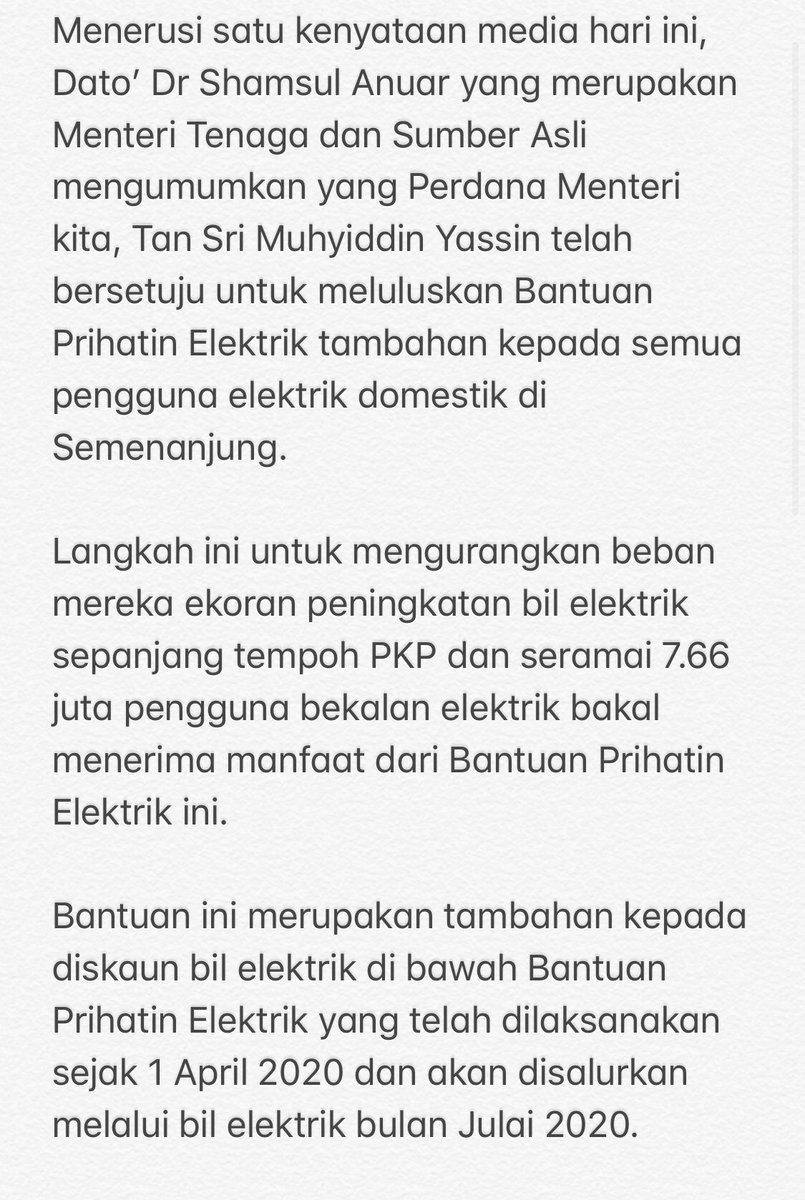 Intipati Sidang Media Menteri dan TNB hari ini 