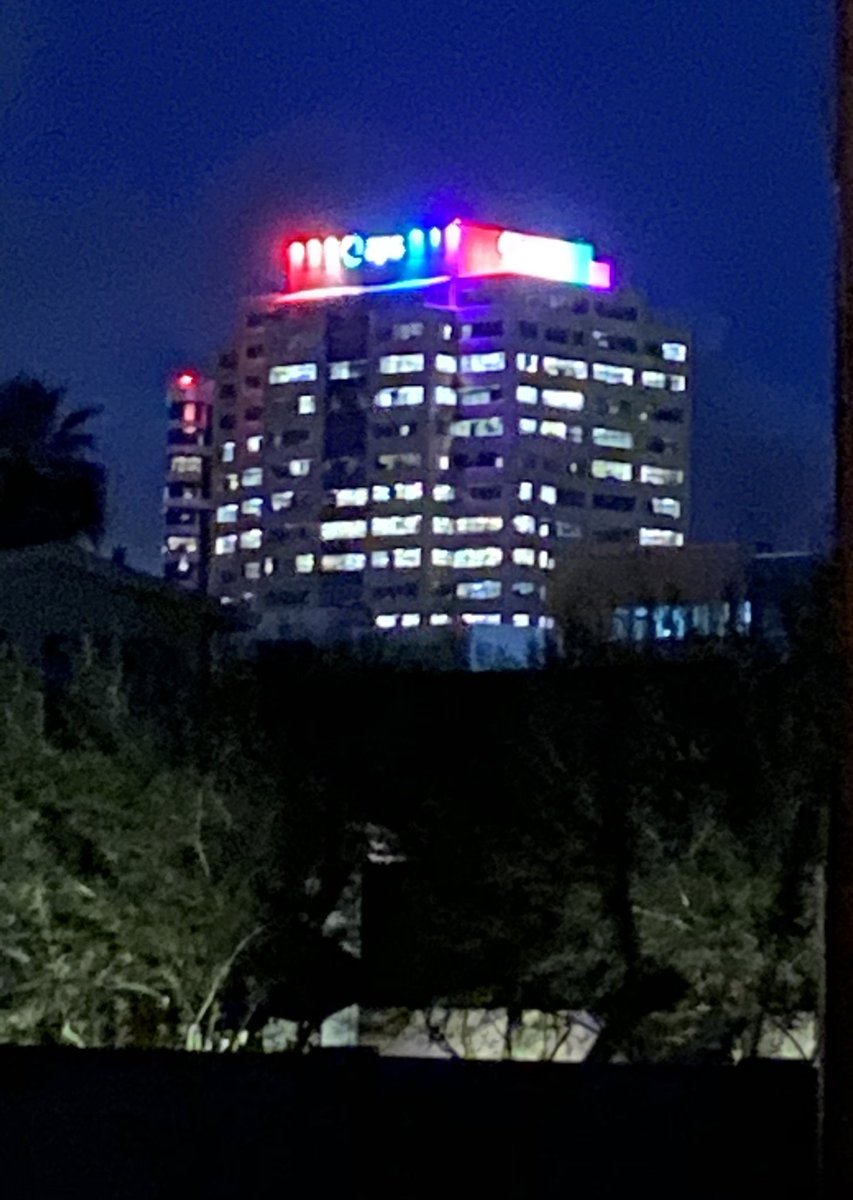 aethomson's tweet photo. Happy pride month @apsFYI! Great view from the backyard tonight! 🏳️‍🌈 https://t.co/hzpH4wFQD2