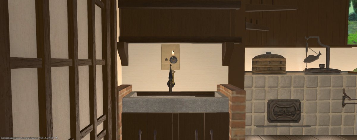 Souryu Yamato そうりゅう やまと Ff14 Typhon鯖 給湯器の作り方 1枚目 用意する家具 ラノシアン テーブルクロノメーター2個 グローサリーバッグ プリケット 御用邸の調理台 エールサーバー ステージパネル 2枚目 3枚目は設置していきます 4枚目
