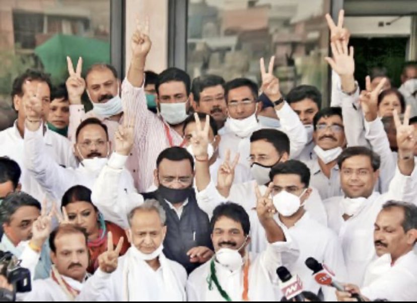 MAHESHSRATHORE's tweet photo. What massage leaders of the state are giving to people of Rajasthan. Where is the mask? Where is the social distancing? @OfficeOfGSS @AmitShah @VasundharaBJP @KumariDiya https://t.co/5gbz8ADimd