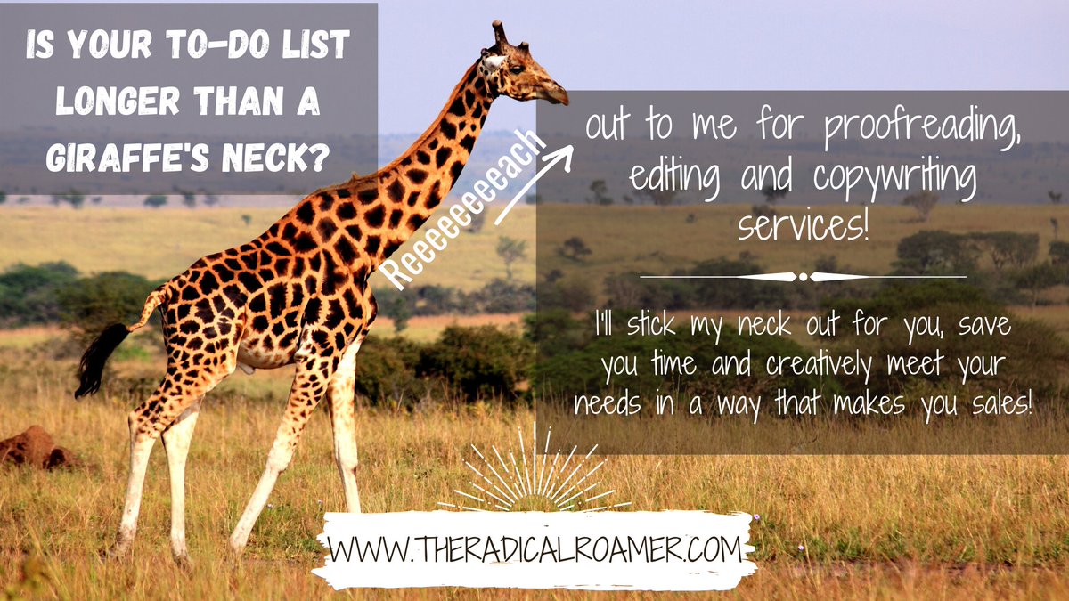 RoamerRadical's tweet image. Struggling to get everything done for your business each day?

It's time to delegate some of the tasks to a copywriter like myself!

#copywriterforhire #copywriting #copywritingmoms #singlemombusiness #womenownedbusiness #editorforhire #womeneditors #singlemomcopywriter