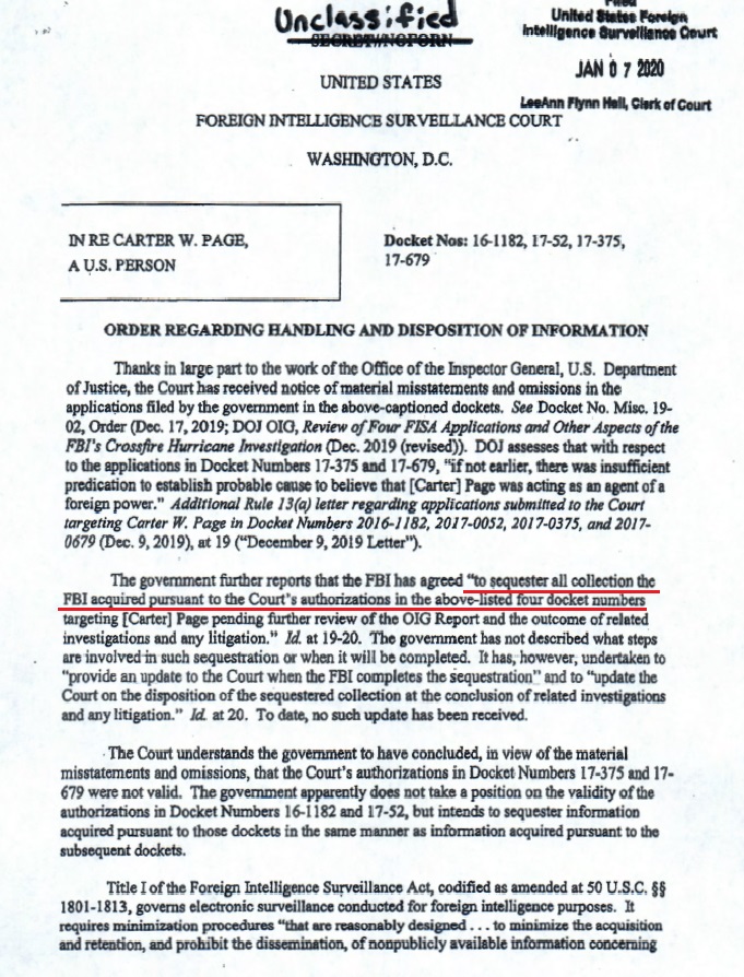 The media has never connected the events.The FISC ordered the DOJ action. [Which just happened to be an action that Barr was quite comfy with]. lol. This is too damned funny.