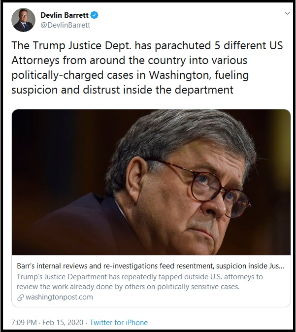 The media has never connected the events.The FISC ordered the DOJ action. [Which just happened to be an action that Barr was quite comfy with]. lol. This is too damned funny.