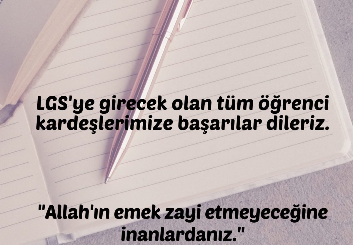 Bugün #LGS'ye girecek olan öğrencilerimize başarılar diliyor, onlara emek harcayan aile fertlerine ve öğretmenlerimize teşekkür ederiz. <a href="/Mustafa_Destici/">Mustafa Destici</a> <a href="/bbpgenelmerkez/">BÜYÜK BİRLİK PARTİSİ</a> <a href="/AlperenOcakGM/">Alperen Ocakları</a>