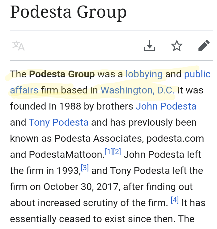Again - why was podesta referred to SDNY when he lived and his firm was based in DC? https://en.m.wikipedia.org/wiki/Podesta_Group