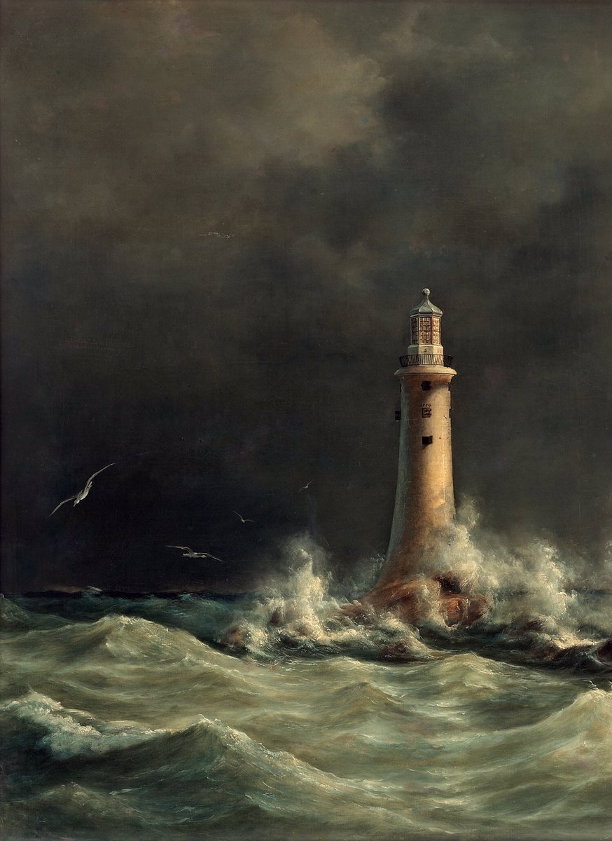 lighthouse during a storm 