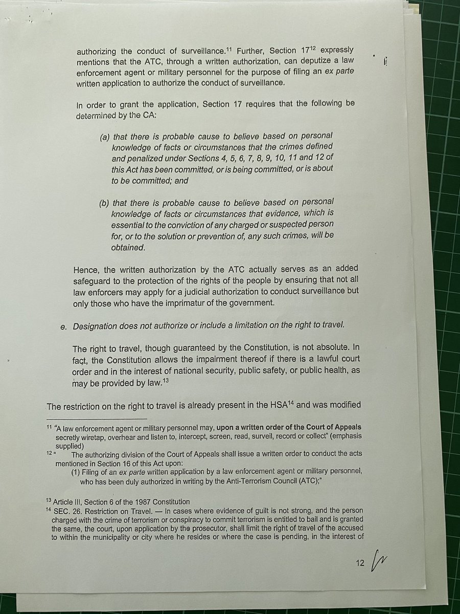 Senator Lacson’s response to IBP President Cayosa’s statement regarding the Anti-Terror Bill. Lacson explains provisions that have been subject to misconceptions. (4/4) “Terrorism puts innocent lives in peril - and innocent lives alone.” #YesToAntiTerrorBill  #AntiTerrorBill