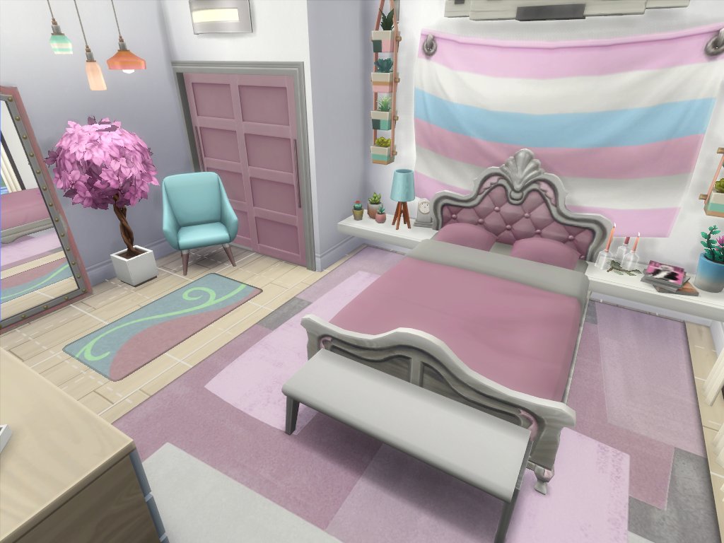 KitKatSims1's tweet photo. Some of my favorite rooms from my build that I did for @SimmerGroupChat pride month build challenge. Gallery ID: KitKat829 #TheSims4 #ShowUsYourBuilds #nocc #SGCChallenge https://t.co/o5oLZvtK3z