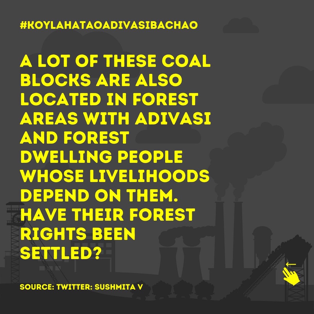 are expected to provide employment to 2.8 lakh people and contribute Rs 20,000 crore in revenue annually to the state governments.Mining and combustion of coal, a fossil fuel, is linked to both environmental pollution and climate change.  @JoshiPralhad  #KoylaHataoAdivasiBachao