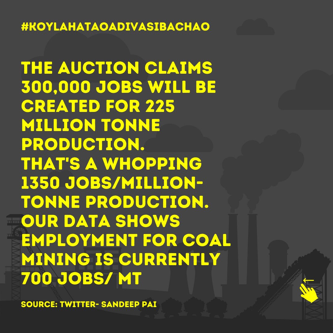 Also, have you ever wondered, where are coal blocks located? In Forests and villages? Who lives there? Adivasi and forest dwelling communities! So, who will have to PAY THE PRICE for India's development yet again???  @JoshiPralhad  #KoylaHataoAdivasiBachao