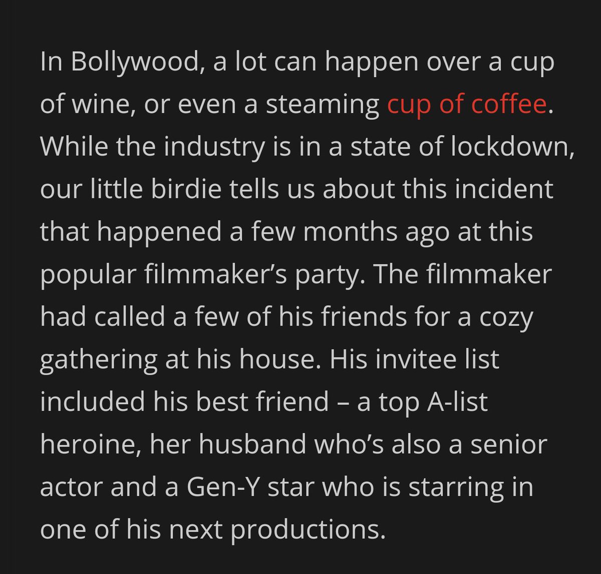 Eg of a nasty blind on  @TheAaryanKartik as recent as Jul10 source :PinkvillaIt says Kjo is just "toleratin him"That he is on the "prowl" (women), he got reprimanded by Saif for "flirting" with Bebo. It is so detailed that it will be believed. Last pic wt the bloggr observes.