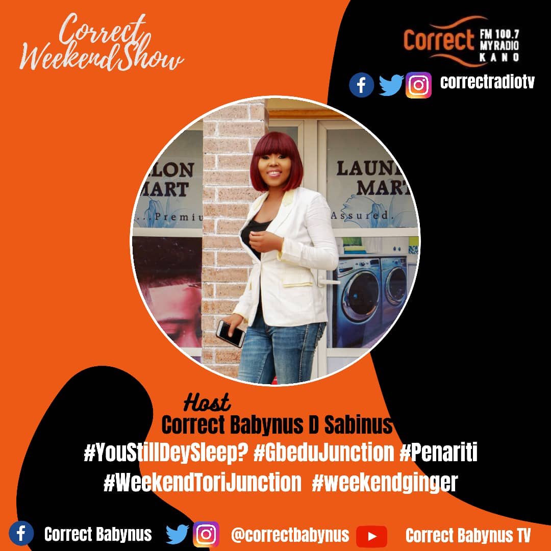 correctbabynus's tweet photo. Drop in your own contribute and yarnings on top #WeekendToriJunction and #Penariti. Request for Gbedulation you go take wage your conscience this weekend on top #WeekendGinger @correctradiotv Stream, Listen anywhere you dey for the world for here ๐๐๐.
https://t.co/1Pt49RYVba https://t.co/FVEtcd68DI