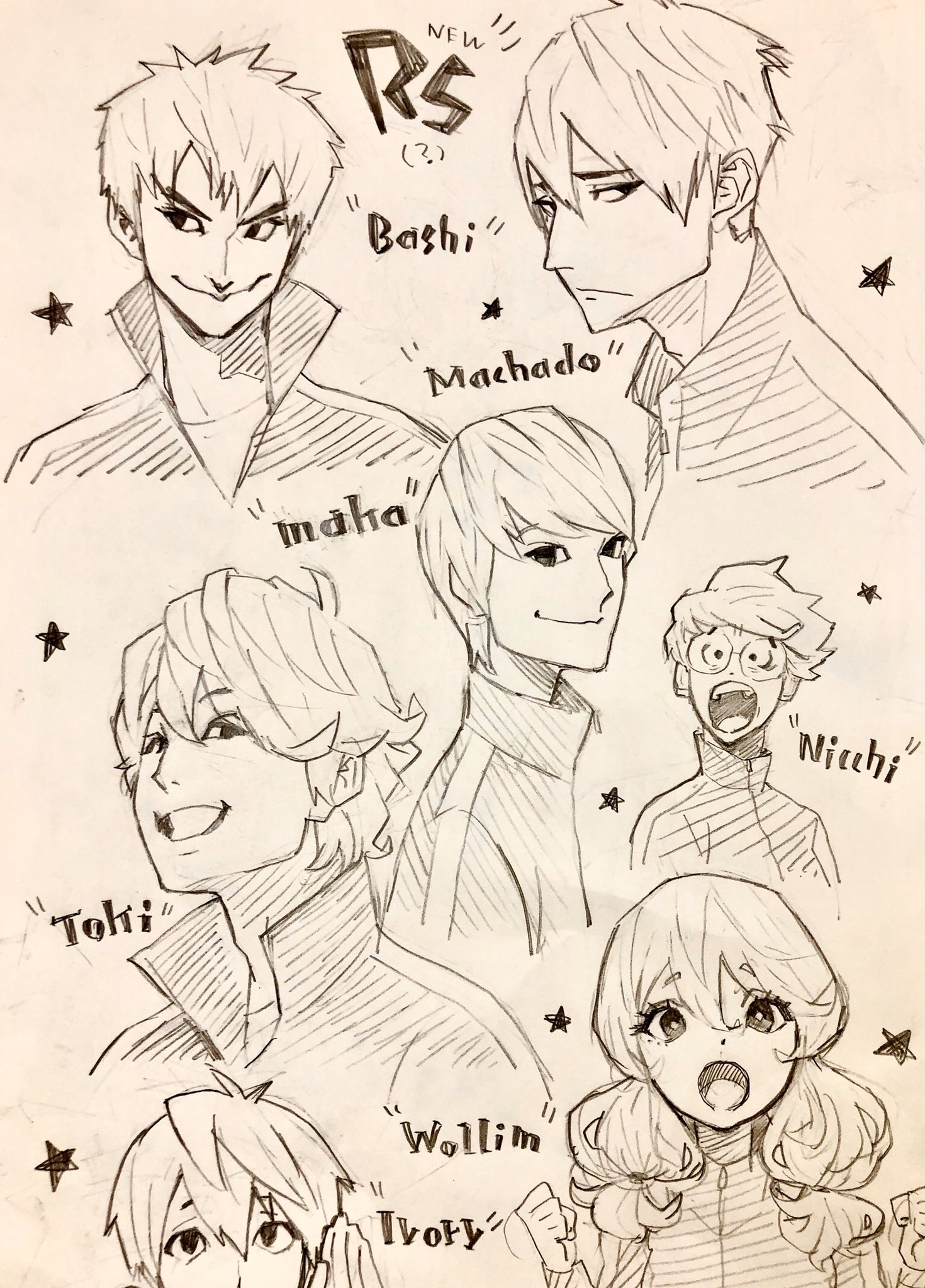 サブ髭 新生rs戦隊落書き お顔出てる方はそれをもとに 出てない方はイメージで描いてみた 色んな想いがあるけど やっぱりrs応援してます T Co Xqrdnajzo9 Twitter