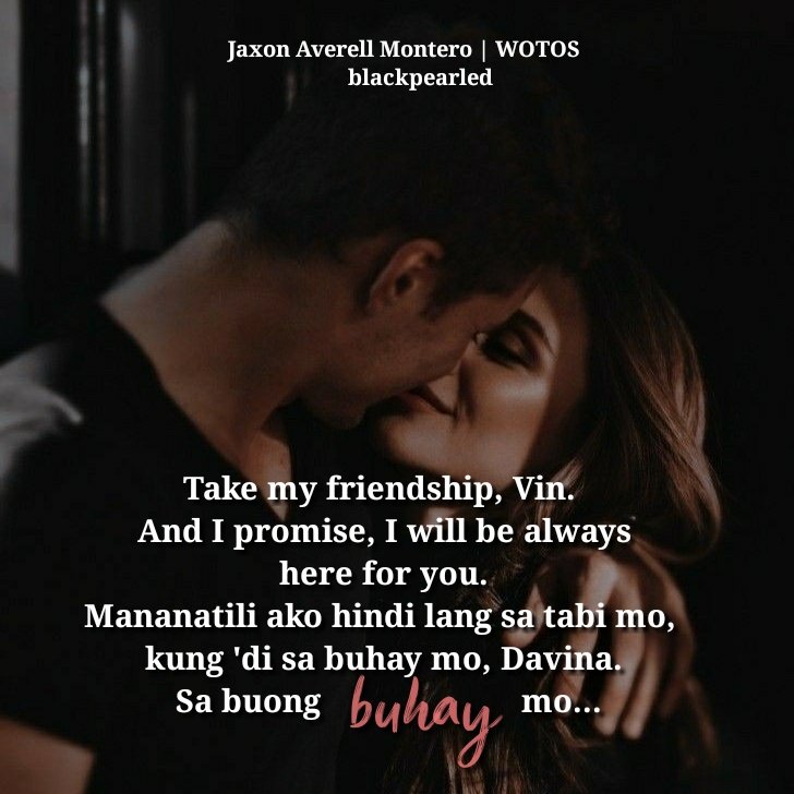 DreamersofDane's tweet photo. "Take my friendship, Vin. And I promise, I will be always here for you. Mananatili ako hindi lang sa tabi mo, kung 'di sa buhay mo, Davina. Sa buong buhay mo..."
LHS #3: While on the other side, Jaxon Averell Montero
#Blackpearled #WOTOS https://t.co/sGGDGFcIYi