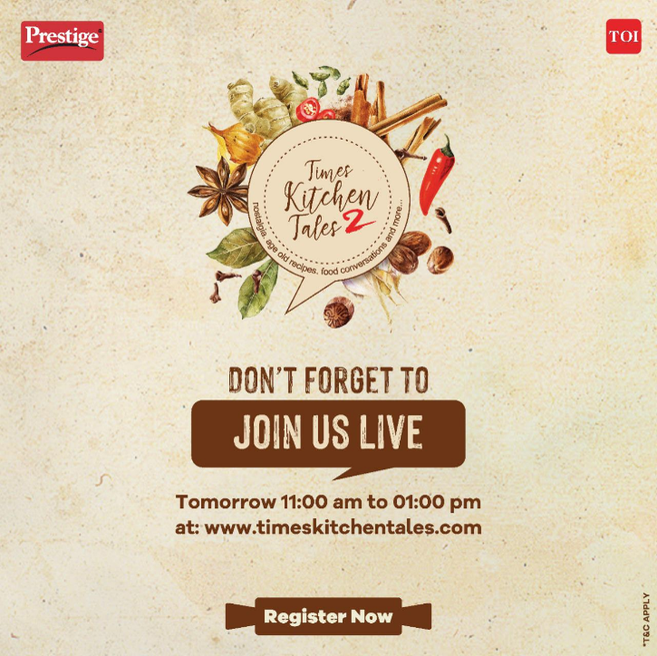TOIKitchenTales's tweet photo. We're just one day away. Ride with us on a restful adventure and enjoy some fun food sessions. 

Join us live tomorrow at 11am to 1pm

Register on https://t.co/p0YukMSvXx to participate https://t.co/mozhBdv6OK