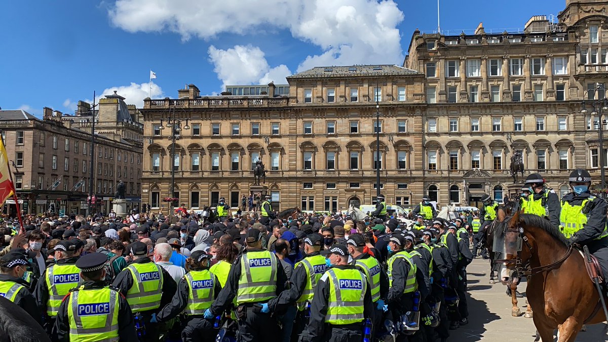 The police are continuing to kettle people, and are refusing to answer shouts about safe social distancing measures clearly not being allowed for those being contained. “Where were you on Wednesday?”