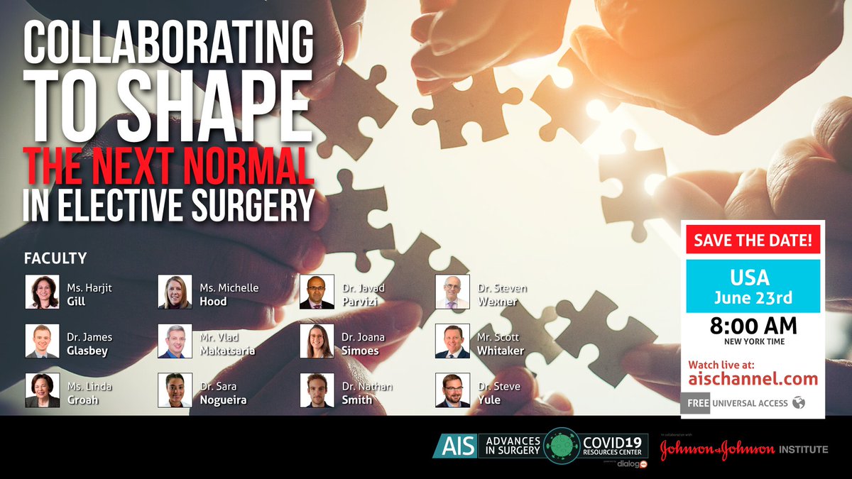 AIS Channel (@aischannel) on Twitter photo 📌June 23rd: Collaborating to Shape the Next Normal in Elective Surgery. Join us and participate in this cutting-edge live event which will be followed all over the 🌍 at 🌐 aischannel.com #SurgicalEducation #AgainstCOVID19 #AdvancesInSurgery <a href="/vmakatsaria/">Vladimir Makatsaria</a> @DrNathanJSmith 📌June 23rd: Collaborating to Shape the Next Normal in Elective Surgery. Join us and participate in this cutting-edge live event which will be followed all over the 🌍 at 🌐 aischannel.com #SurgicalEducation #AgainstCOVID19 #AdvancesInSurgery <a href="/vmakatsaria/">Vladimir Makatsaria</a> @DrNathanJSmith