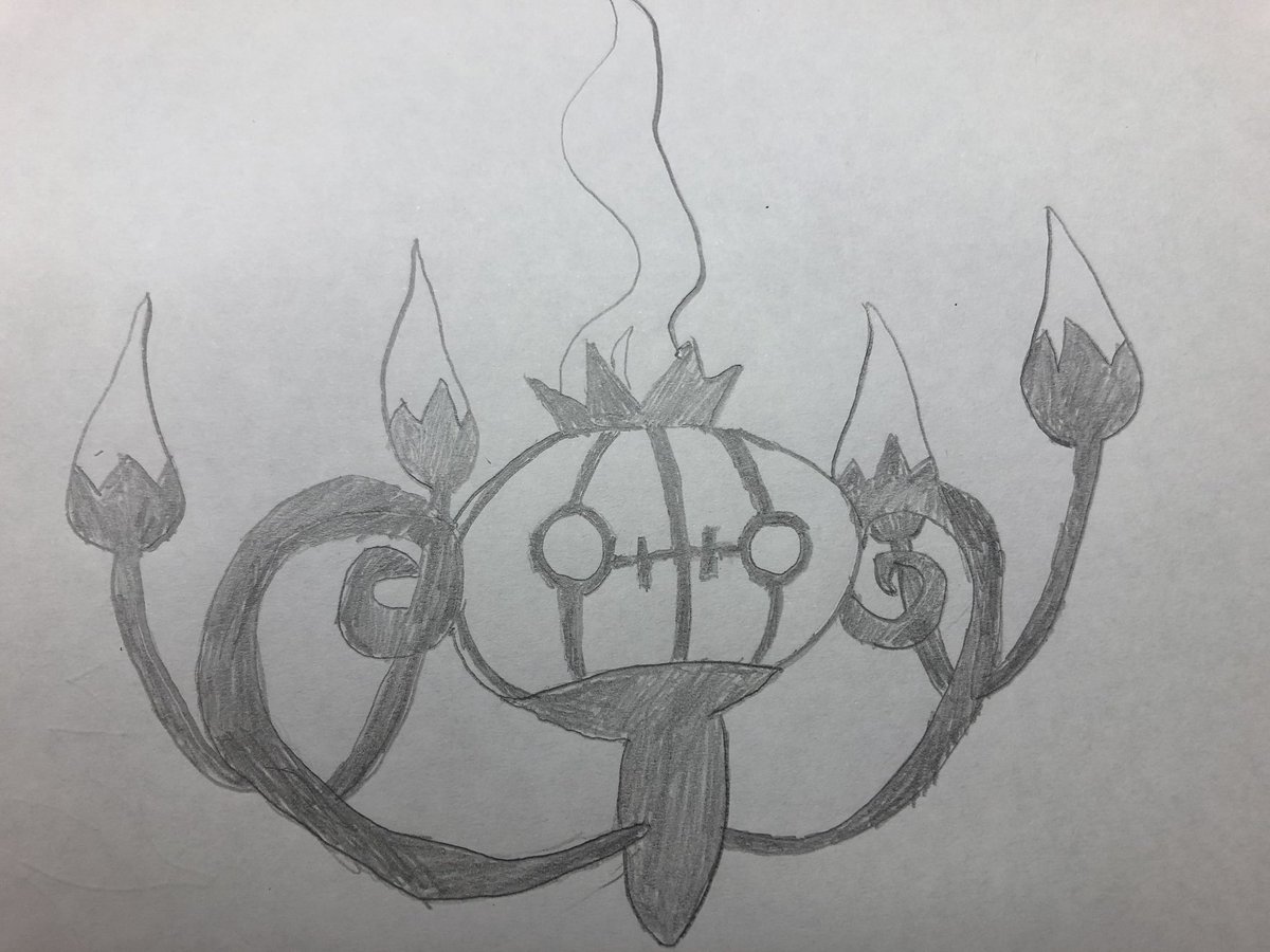 ヤット N個目の垢 シャンデラ描いたよ 書いてく内にどんどんシャンデラが好きになった ものすごくオシャレなポケモンですよね ポケモン シャンデラ