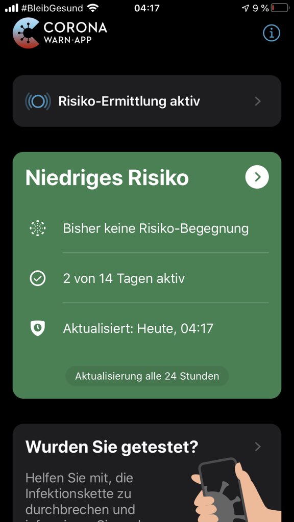 leolixl's tweet photo. Leute, die die App haben sind cool! ❤️ #CoronaWarnApp https://t.co/cNJJqsAG3M
