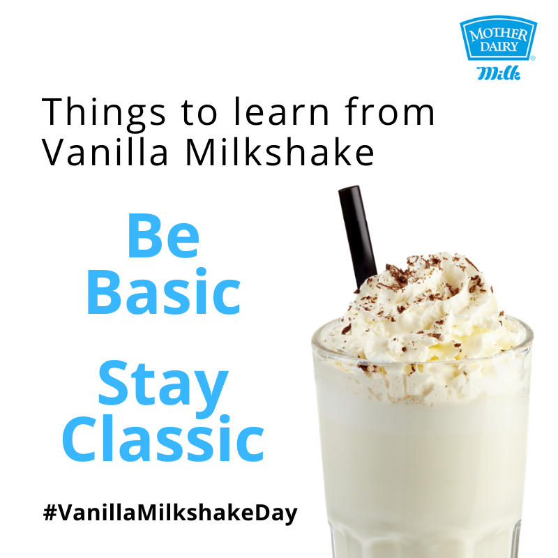 MotherDairyMilk's tweet photo. Tag the Vanilla Milkshake of your gang.
#BeBasic #StayClassic
#VanillaMilkshakeDay https://t.co/SXCmI20mMm