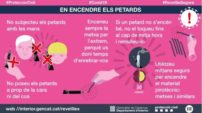 S'acosta la revetlla de Sant Joan 🔥

 Us adjuntem algunes indicacions per veure-la amb seguretat en l'ùs de petards i per ser prudents amb la #COVID19
.
interior.gencat.cat/ca/arees_dactu…
.

.

.

#LesFonts #SantJoan2020 #apvLesFonts