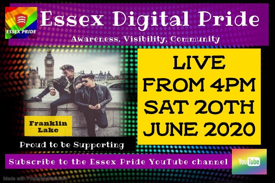 JOIN US TODAY @EssexPride LIVE FROM 4pm !!!