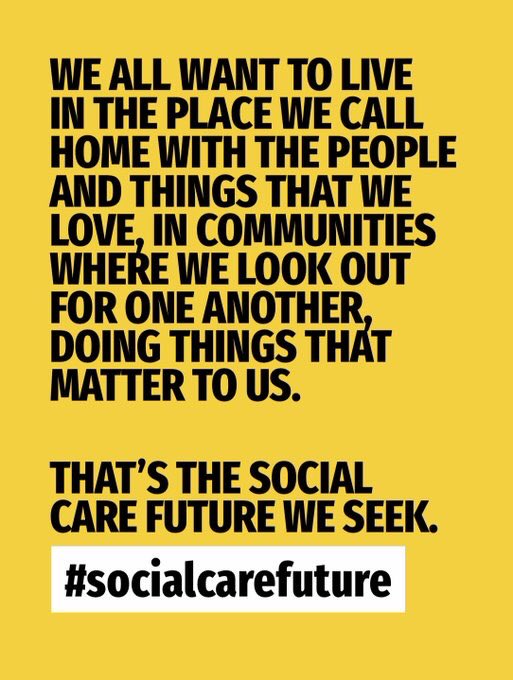 socfuture's tweet photo. Is this the kind of future you are looking for? For you, your loved ones, your friends &amp; neighbours? Together we can build it. Show it’s what you want by tweeting the photo &amp; telling others its what you want?  #socialcarefuture RT https://t.co/bx7CpJ9jzH