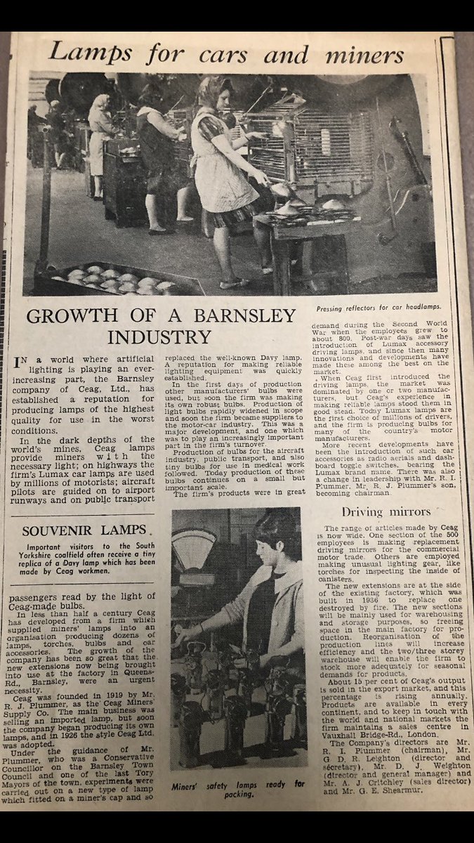 CeagLighting's tweet photo. Stockholm to Sydney, The Light of Life to 1 Millions Motorists. A few press cuttings from the archive #Barnsley #Manufacturing #Lighting https://t.co/tmADCzA4to