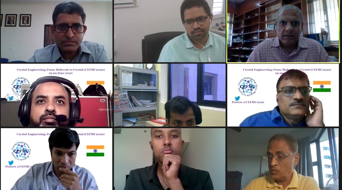 Susanta K. Nayak (@sknayak_vnit) on Twitter photo 1st Session <a href="/CEFMC2020/">Crystal Engineering: From Molecules to Crystals 20</a>
Chaired by Professor J. J. Vital and invited Talk by Prof. A. Nangia
<a href="/KumarBiradha/">Kumar Biradha</a>
<a href="/cmallareddy/">C Malla Reddy</a> <a href="/GautamDesiraju/">Gautam R. Desiraju🇮🇳</a> 1st Session <a href="/CEFMC2020/">Crystal Engineering: From Molecules to Crystals 20</a>
Chaired by Professor J. J. Vital and invited Talk by Prof. A. Nangia
<a href="/KumarBiradha/">Kumar Biradha</a>
<a href="/cmallareddy/">C Malla Reddy</a> <a href="/GautamDesiraju/">Gautam R. Desiraju🇮🇳</a>