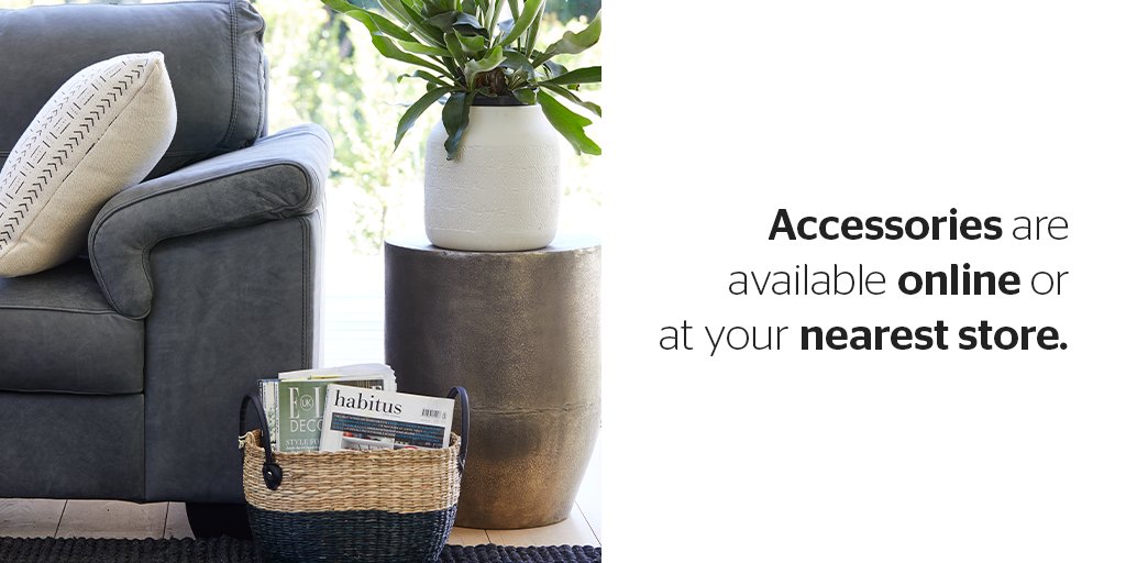 From woven baskets to vases and side tables, we’ve got everything you need to complete your living space in style.
Shop our accessories, here: bit.ly/2Dl1K10
