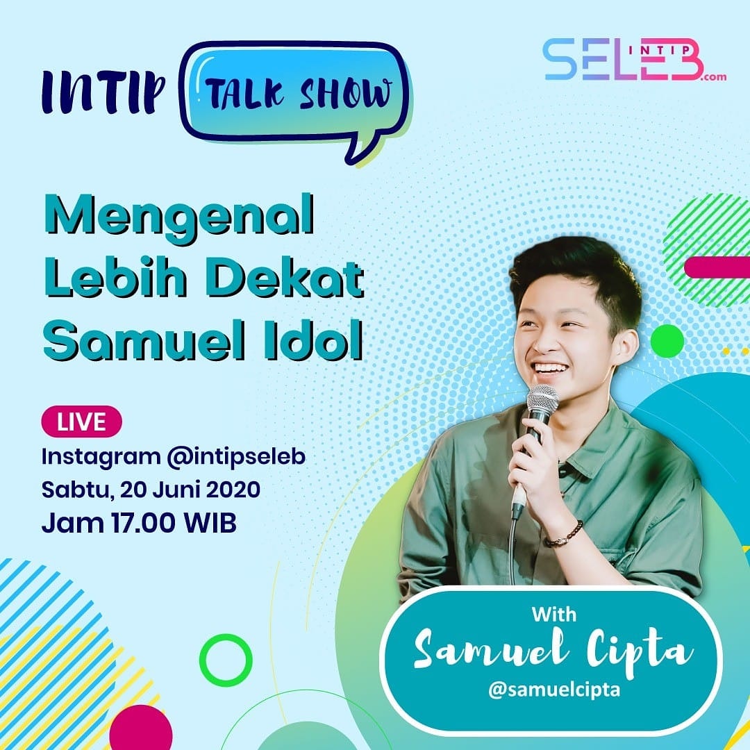 pesbukersdiANTV's tweet photo. Intip Talks Show balik lagi nih! Hai ini kita bakal LIVE di Instagram @intipseleb bareng Samuel @samuelcipta . π.
Yuk kumpul sore ini jam 17.00 WIB.
Kalian bisa aktifin notifikasi biar ga ketinggalan!!
#IntipTalkShow #IntipSeleb
#Samuel https://t.co/gTSupB9UE4