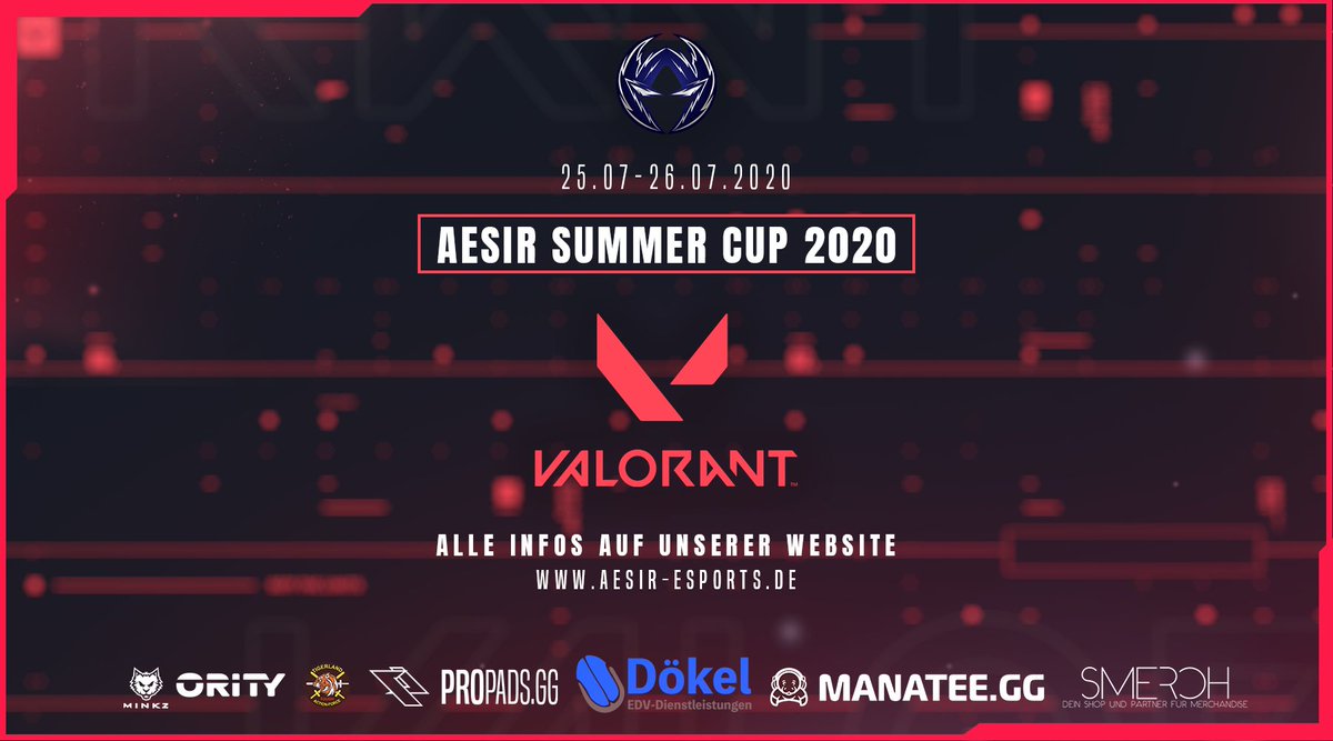 Jetzt nochmal richtig😉 
Auch für Valorant planen wir ein Turnier mit Preisgeld

Kleiner Trailer dazu: youtube.com/watch?v=LkNGOm…

Anmeldung: smash.gg/tournament/aes…

#AesirFamily #aesiresports #SummerCup2020 #valorant #turnier #preisgeld