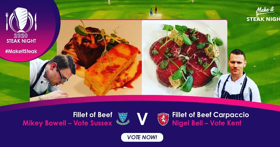 Brilliant play is promised from the two head chefs today - take a look at the dishes and vote ❎ then RT
<a href="/nigelbe13141925/">nigel bell</a> v <a href="/BowellMikey/">Mikey Biz</a> in a clash of the counties 2020 #makeitsteak match

Exceptional #fillet dishes brought to the field but who can outrun the other - votes count