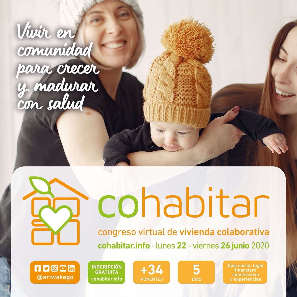 #COHABITAR Un congreso que proporciona soluciones al tipo de hábitar de las diversas familias.

cohabitar.info

#cohabitar #congresocohabitar #vivienda #habitar #soluciones #congresovirtual #viviendacolaborativa #cohousing #coovivienda