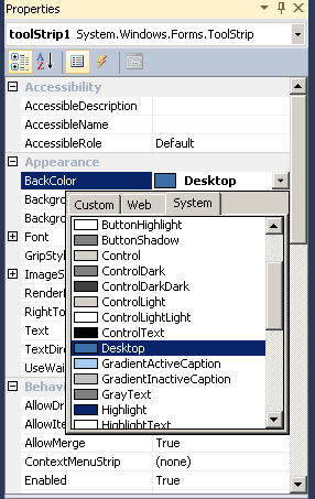 Found out what was the problem with colors when running exe on Win10. As you can see desktop part is black. It is related to the fact that you can set colors from & #39;system& #39; pallete, which happens to be OS dependant. And for some reason "desktop" color is black on Win10.