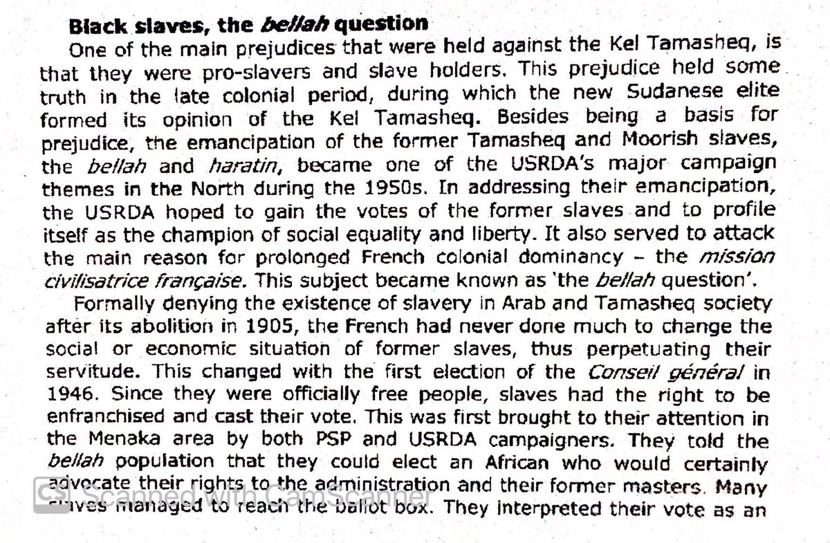 USRDA pushed to free the slaves of the Tuareg, the “bellah”, in hopes of gaining more control of their territory, promoting liberty, & creating a new loyal voting constituency. Cattle were redistributed after freedom was granted.