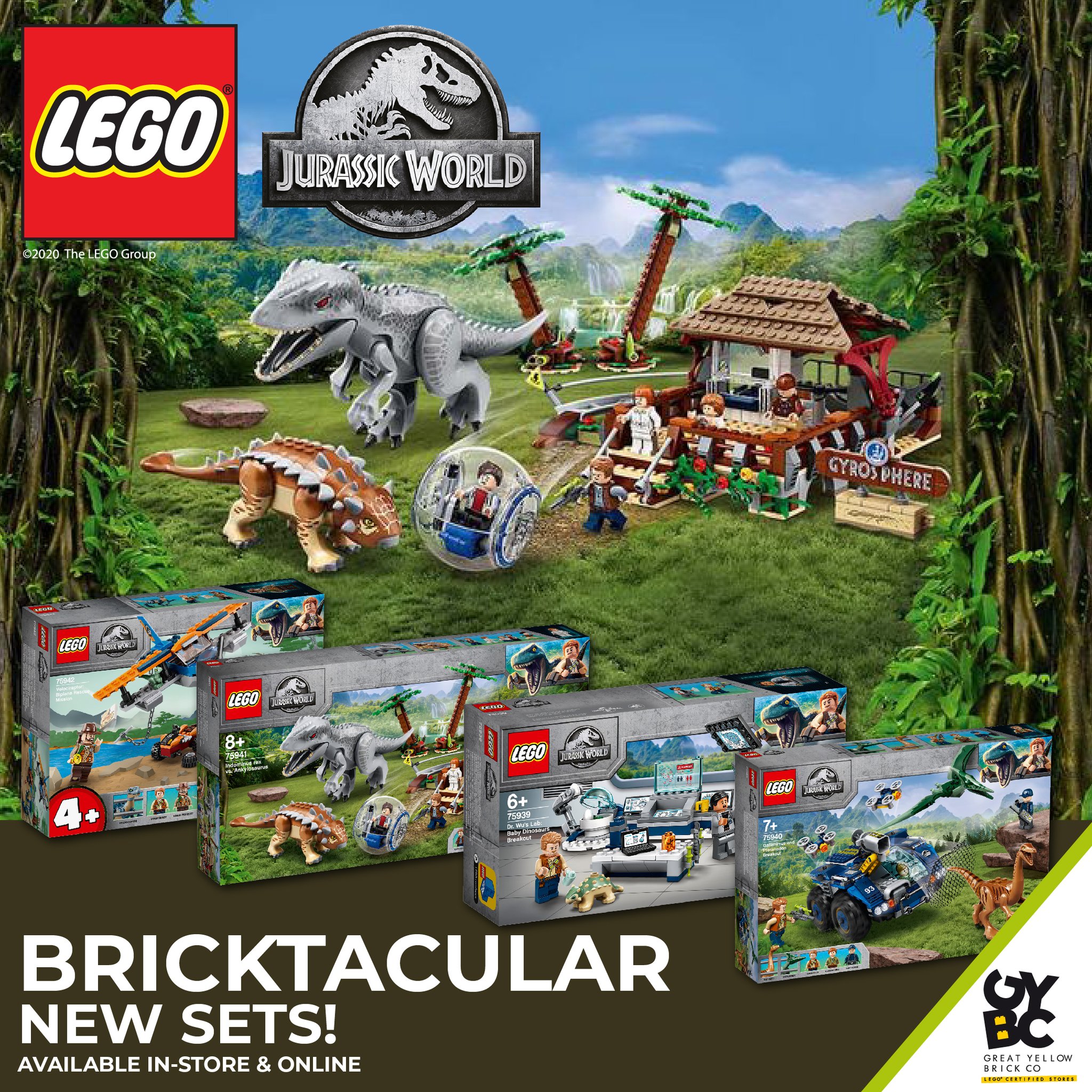 LEGO Certified Stores SA on X NEW LEGO Jurassic World sets now available Pretend to create new breeds of dinosaurs feel the excitement of dinosaur chasing action launch a gyrosphere and fly in