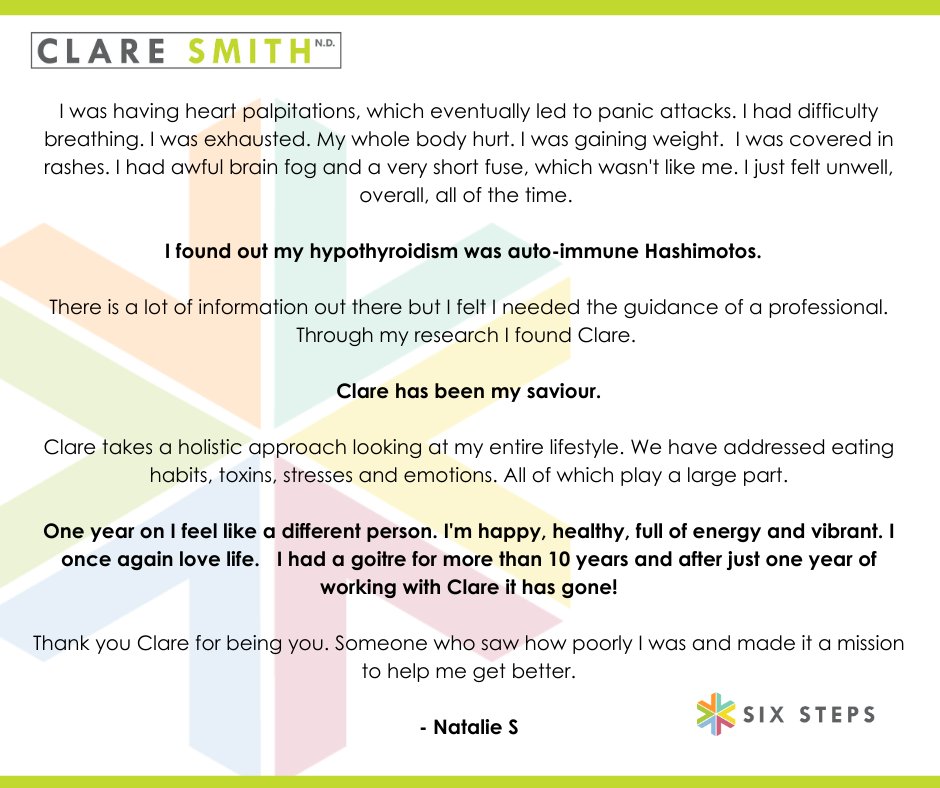 Take a look at another testimonial from another success story.  If you would like to take a look at how I can help you, click here: 

six-steps-transform.com/ebook

#sixsteps
